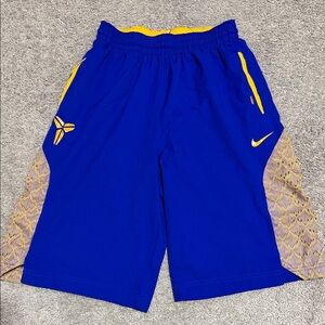 Kobe Nike Dri fit Bluish purple and Yellow Basketball Shorts